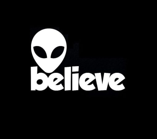 Alien Believe Vinyl Decal Stickers