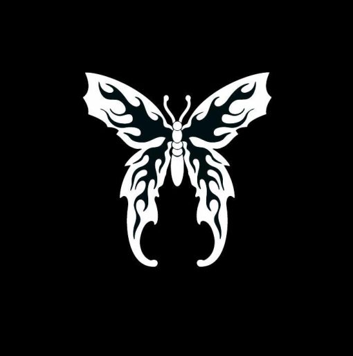 Butterfly Flame Wings Vinyl Decal Stickers