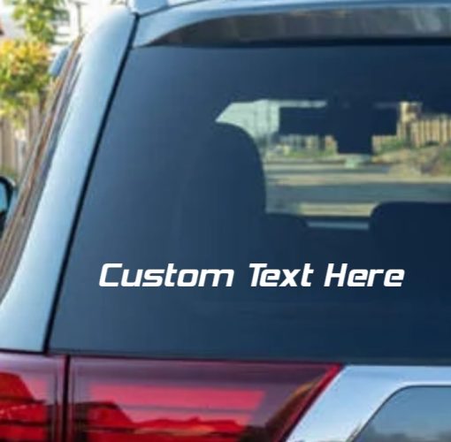 custom text window decal sticker