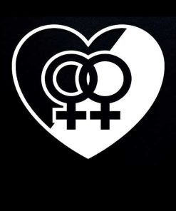 Gay lesbian Pride LGBT heart Vinyl Decal Stickers