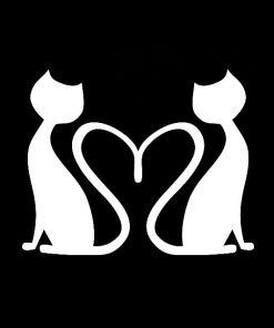 Love Cats Heart Vinyl Decal Stickers a3