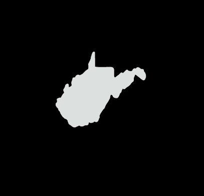 West Virginia State Silhouette Vinyl Decal Stickers