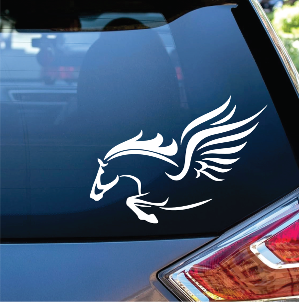 Winged Flying Horse Window decal Sticker