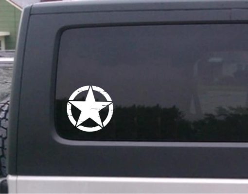 Jeep distressed star window decal sticker