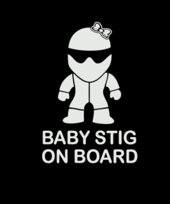 Baby Stig Girl On Board Vinyl Decal Sticker