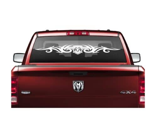 Dodge ram Tribal Rear Window Decal Sticker