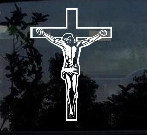 Jesus on Cross Vinyl Decal Stickers a2