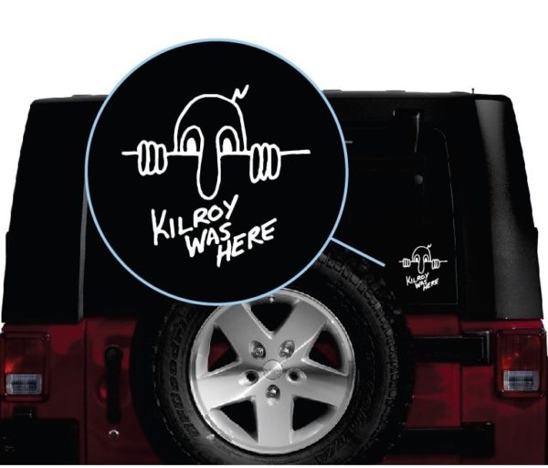 Kilroy was here jeep window decal sticker 1