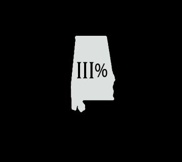 Alabama 3 percenter Decal Sticker