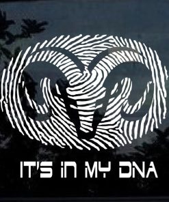 Dodge it's in my DNA Fingerprint Decal Sticker