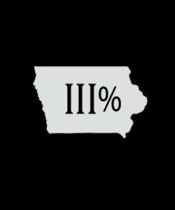 Iowa 3 percenter Vinyl Decal Stickers