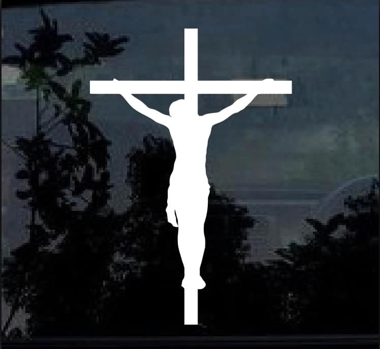 jesus on cross side view silhouette