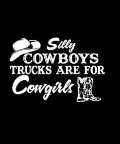 Silly Cowboys Trucks are for Cowgirls Vinyl Decal Stickers a2