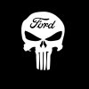 Ford Punisher Skull Window Decal Sticker