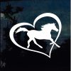 Horse Love Heart Window Decal Sticker