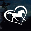Horse Love Heart Window decal Sticker