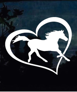 Horse Love Heart Window decal Sticker
