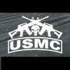 Punisher Skull USMC Marines Crossed Ar Military Window Decal Stickers