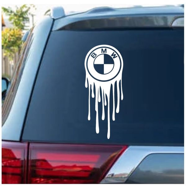 Bmw Drip Window Decal Sticker | Custom Made In the USA | Fast Shipping