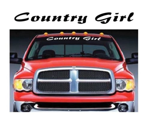 Country Girl Windshield Banner Decal Stickers