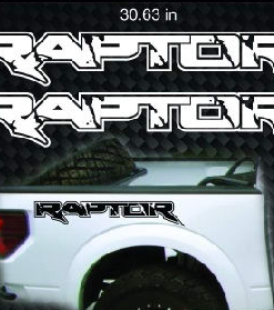 ford raptor bedside decal sticker