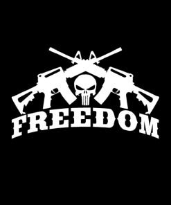 Punisher Freedom Crossed Ar Vinyl Decal Stickers