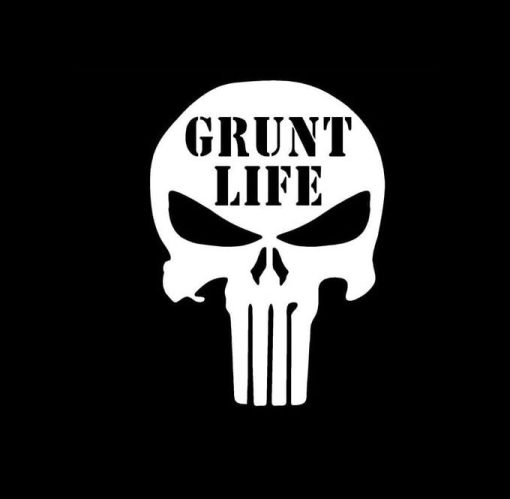 Punisher Skull Grunt Life Vinyl Decal Stickers