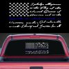 Pledge of Allegiance Back the Blue Vinyl Decal Stickers