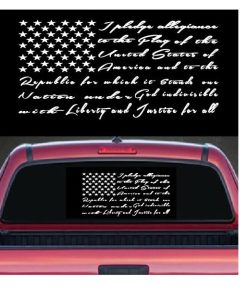 pledge of allegiance decal sticker