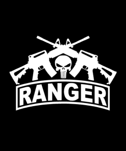 Punisher Army Ranger Crossed Ar Vinyl Decal Stickers