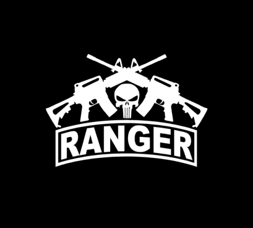 Punisher Army Ranger Crossed Ar Vinyl Decal Stickers
