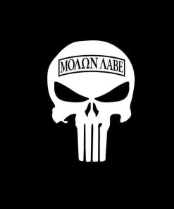 Molon Labe Punisher Skull Vinyl Decal Stickers