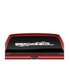 Rebel with Barbed Wire Rear Window Decal Stickers