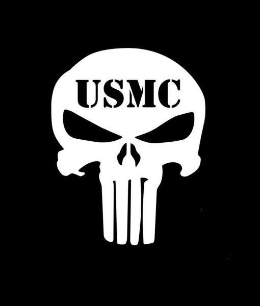 Punisher Skull USMC Decal Sticker Window Decal Sticker – Custom Sticker ...