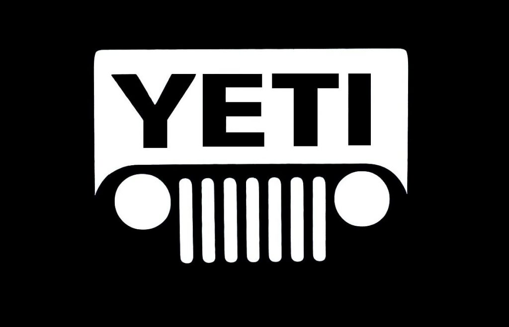 Yeti Jeep Vinyl Decal Sticker