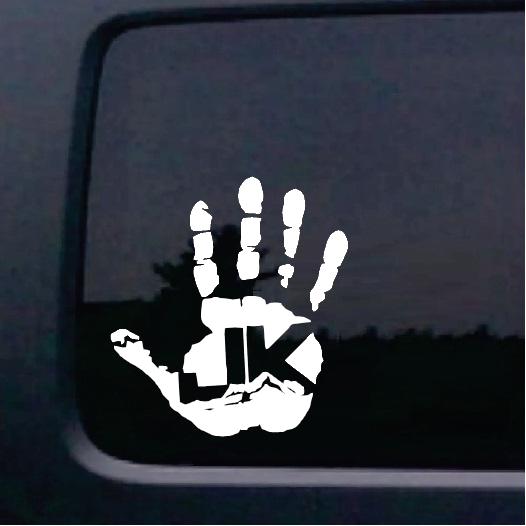 Jeep Wave Hand JK Jeep - Jeep Wrangler Decals