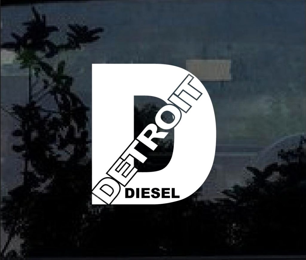 detroit diesel window decal sticker