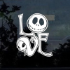 Jack and Sally Nightmare Before Christmas Love Decal Sticker