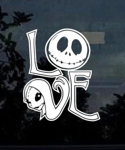 Jack and Sally Nightmare Before Christmas Love Decal Sticker