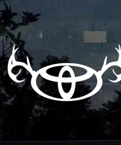 Toyota Deer Antlers Truck Decal Sticker
