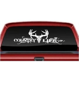 Country life buck rear Truck Decal Sticker