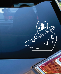 Walking Dead Negan with Lucille - Cartoon Decal Sticker