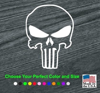 Chris Kyle Punisher Outlined Decal Sticker