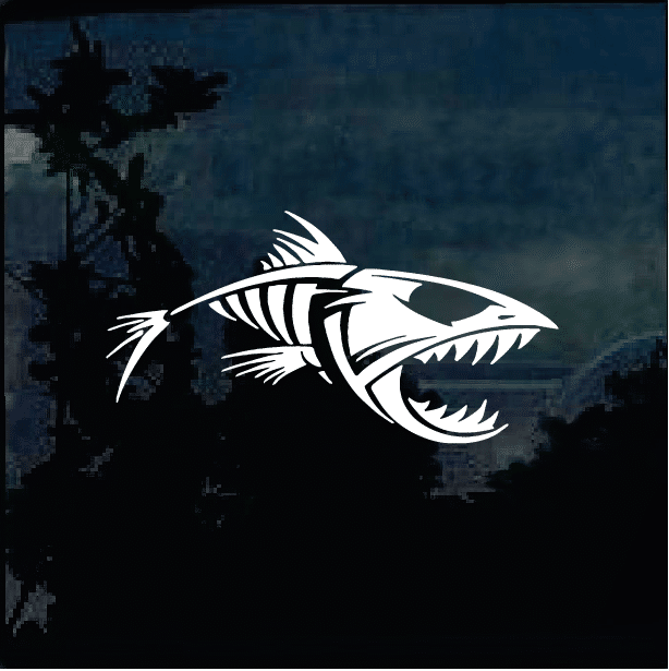 Bonefish Skeleton Decal Fishing Decal Stickers, Custom Made In the USA