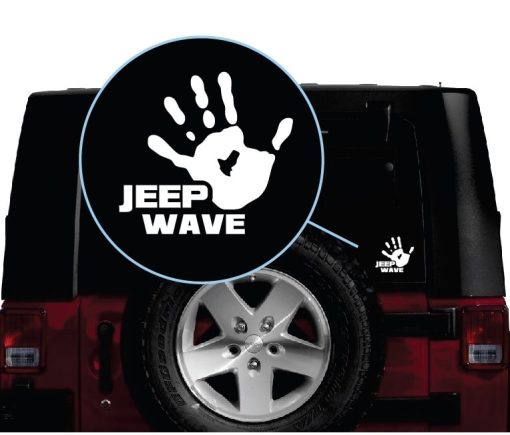 Jeep wave Hand Decal sticker a3