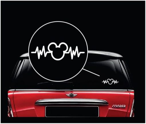 Mickey Mouse Disney Heartbeat Window Decal Sticker a2