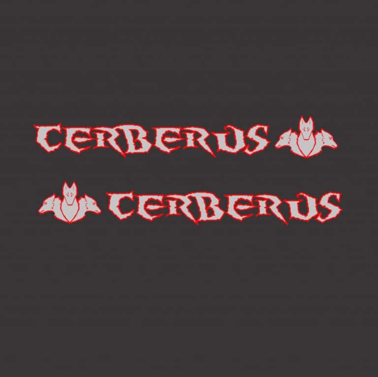 cerberus 2 color | Custom Sticker Shop