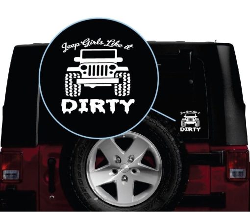 jeep girls like it Dirty window decal sticker