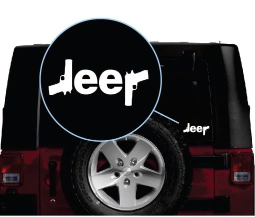 jeep guns window decal sticker
