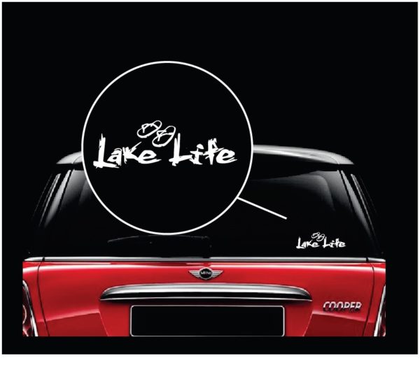 lake life flip flops a3 vinyl window decal